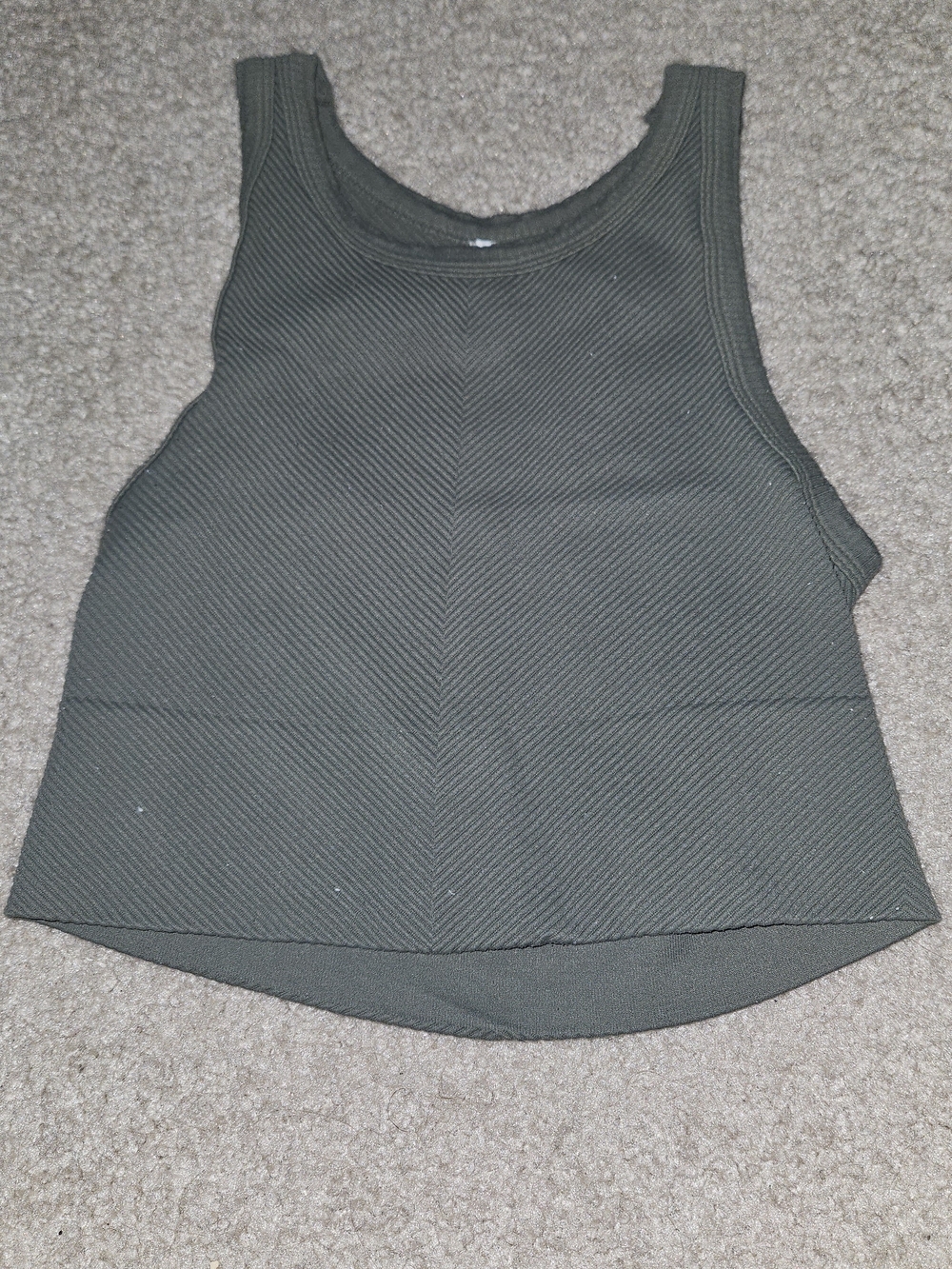 Nikibiki Olive Green Ribbed Tank Top